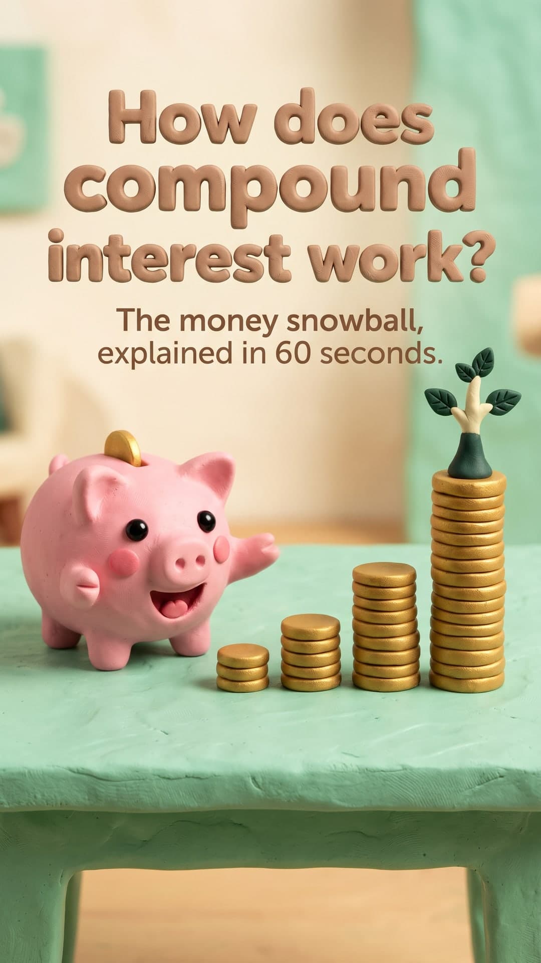 How does compound interest work? — slide 1: How does compound interest work?. The money snowball, explained in 60 seconds.
