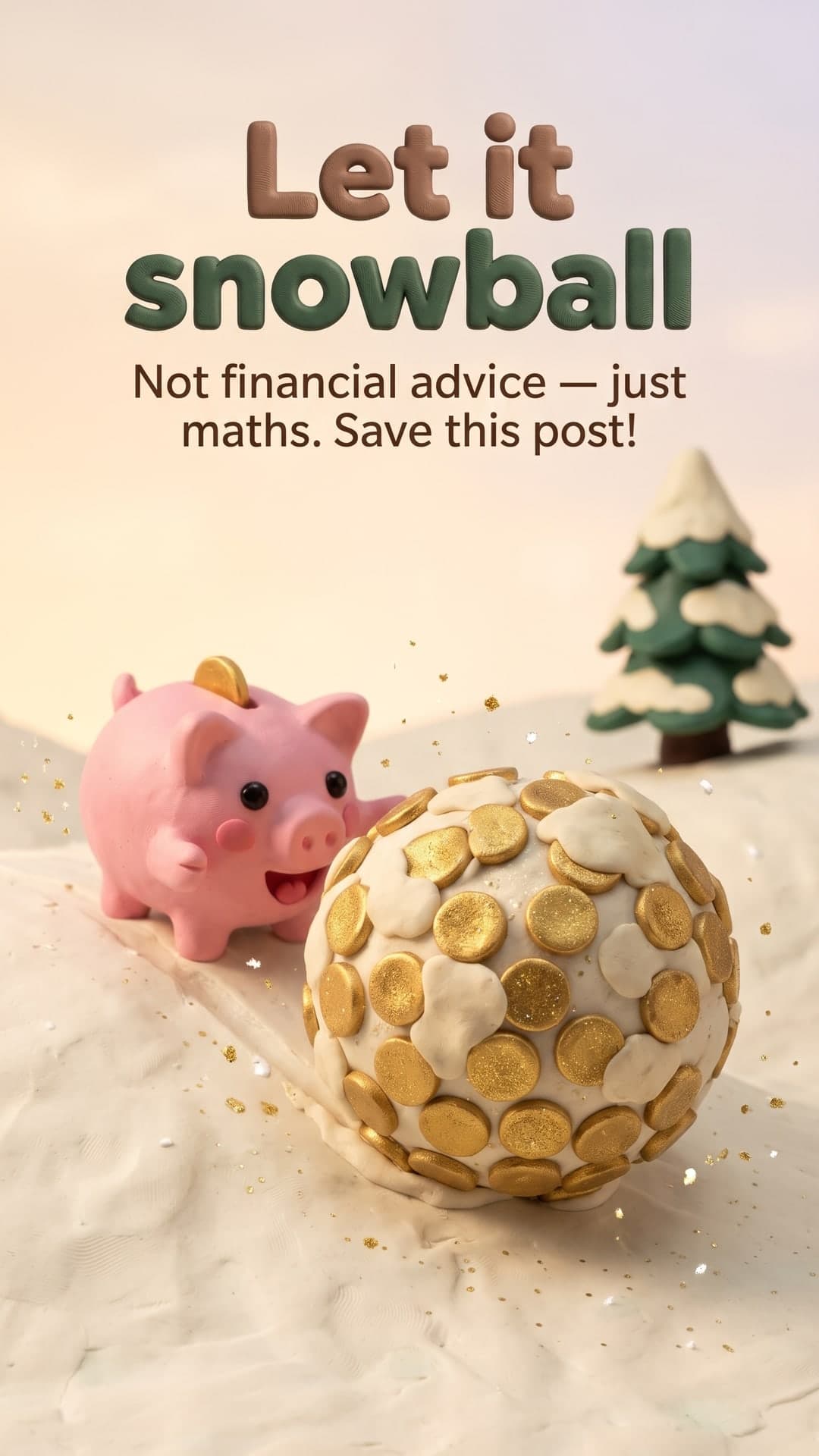 How does compound interest work? — slide 6: Let it snowball. Not financial advice — just maths. Save this post!