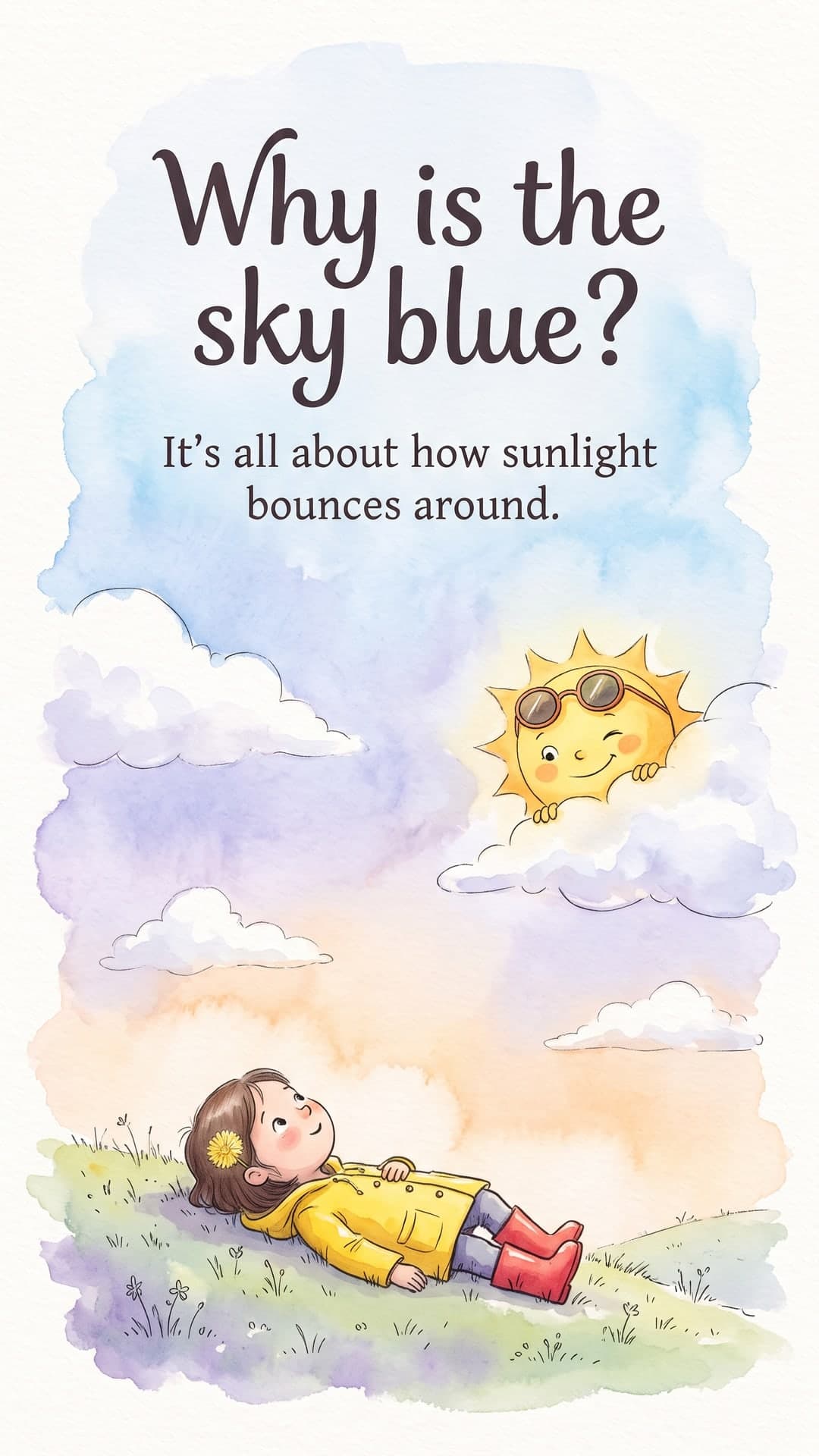 Why is the sky blue? — slide 1: Why is the sky blue?. It's all about how sunlight bounces around.