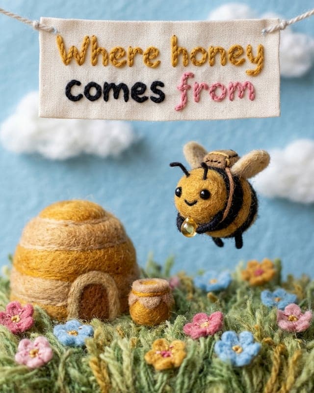 Example carousel cover in the Felted Miniature style