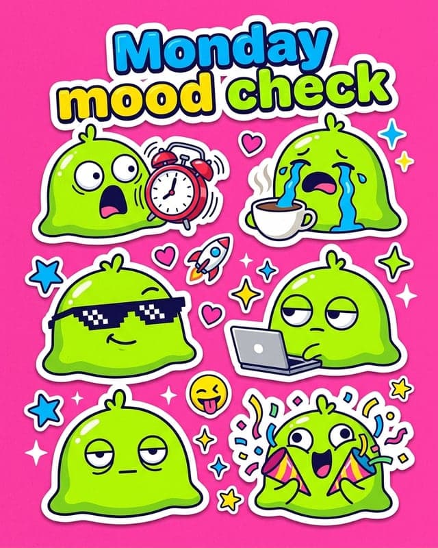 Example carousel cover in the Stickers style